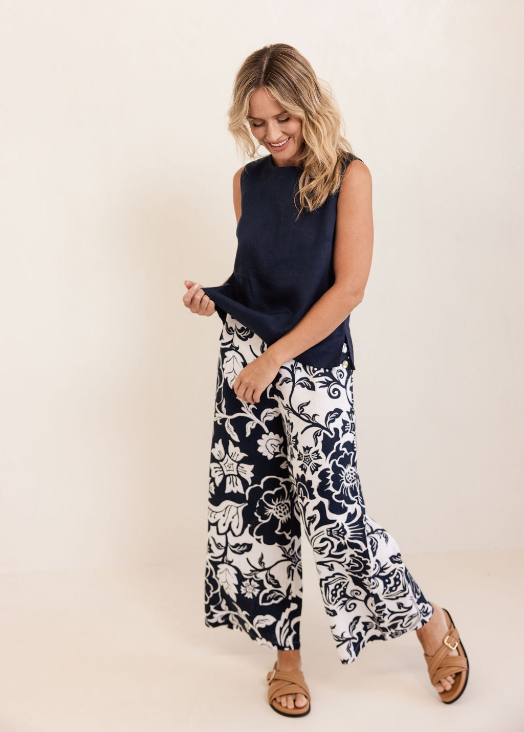 See Saw - 100% Linen Palazzo Pant SS420