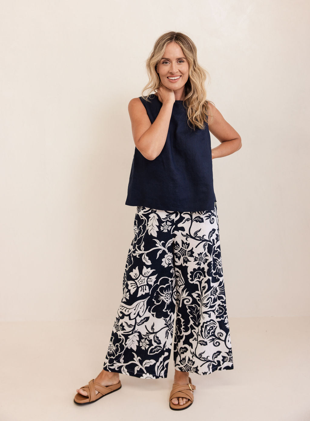See Saw - 100% Linen Palazzo Pant SS420
