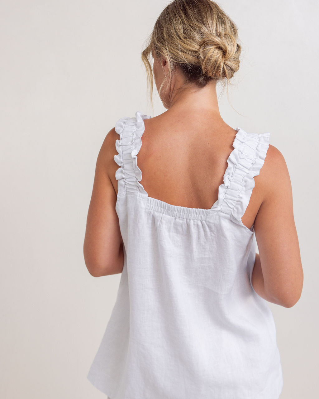 See Saw - 100% Linen SL Square Nk Top SS322