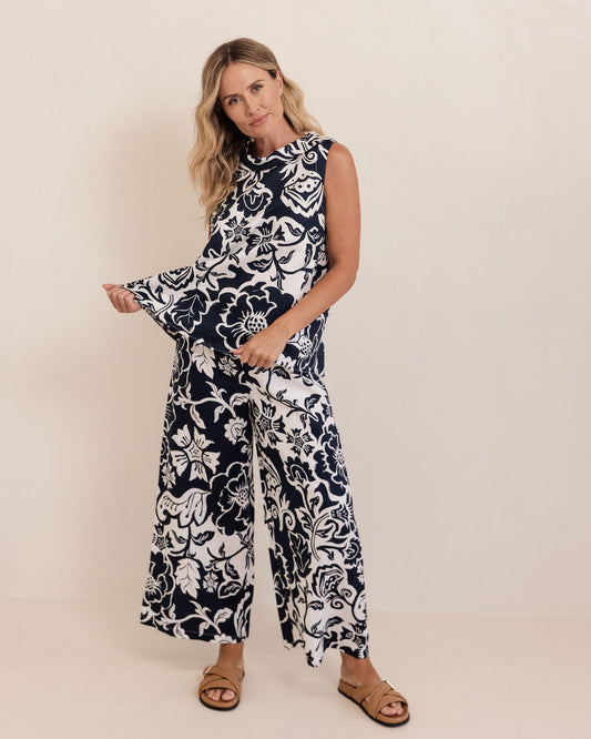 See Saw - 100% Linen Palazzo Pant SS420