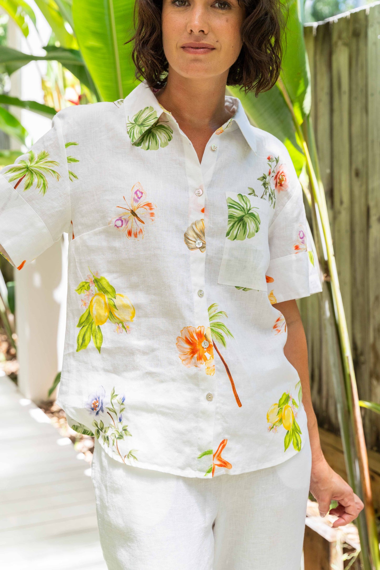 See Saw - 100% Linen SS Shirt SS432