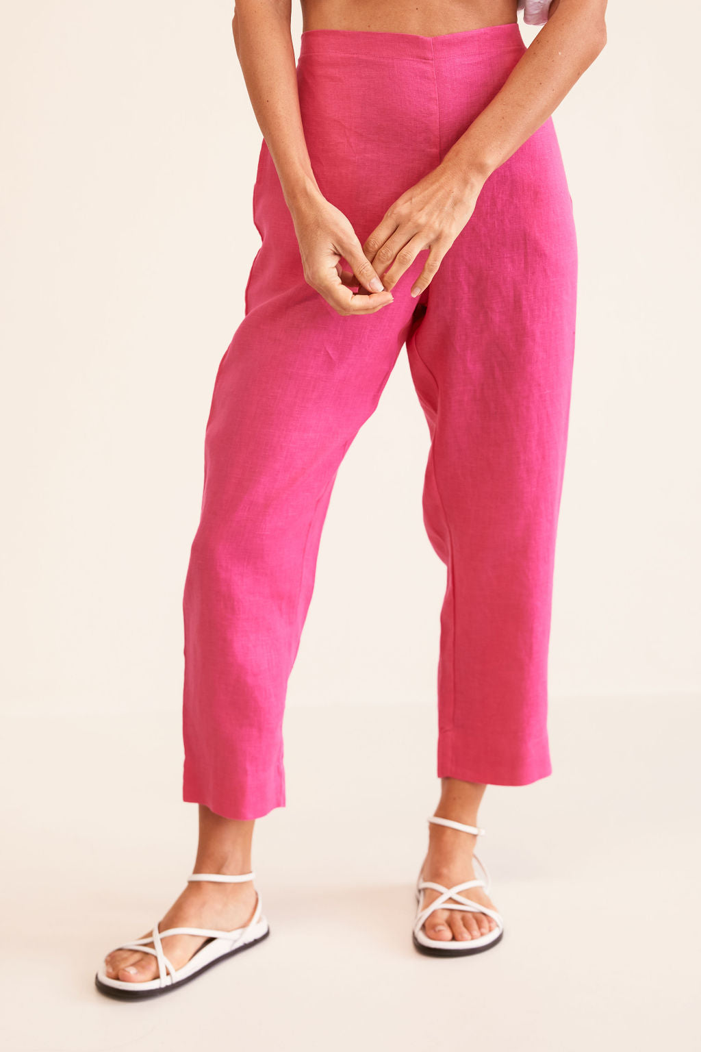 See Saw - Linen 7/8 Pant Pink | SS52