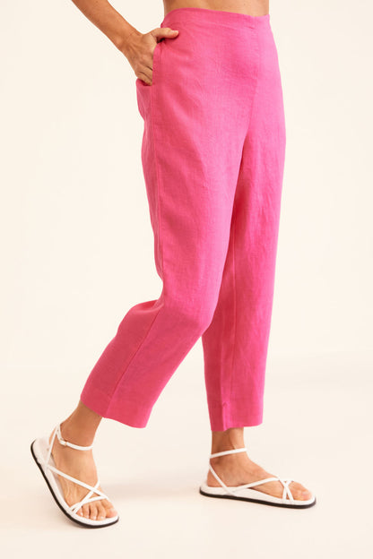 See Saw - Linen 7/8 Pant Pink | SS52