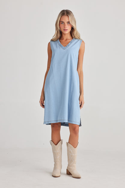 Talisman - Vera Denim Dress Light Denim | TA24248-1