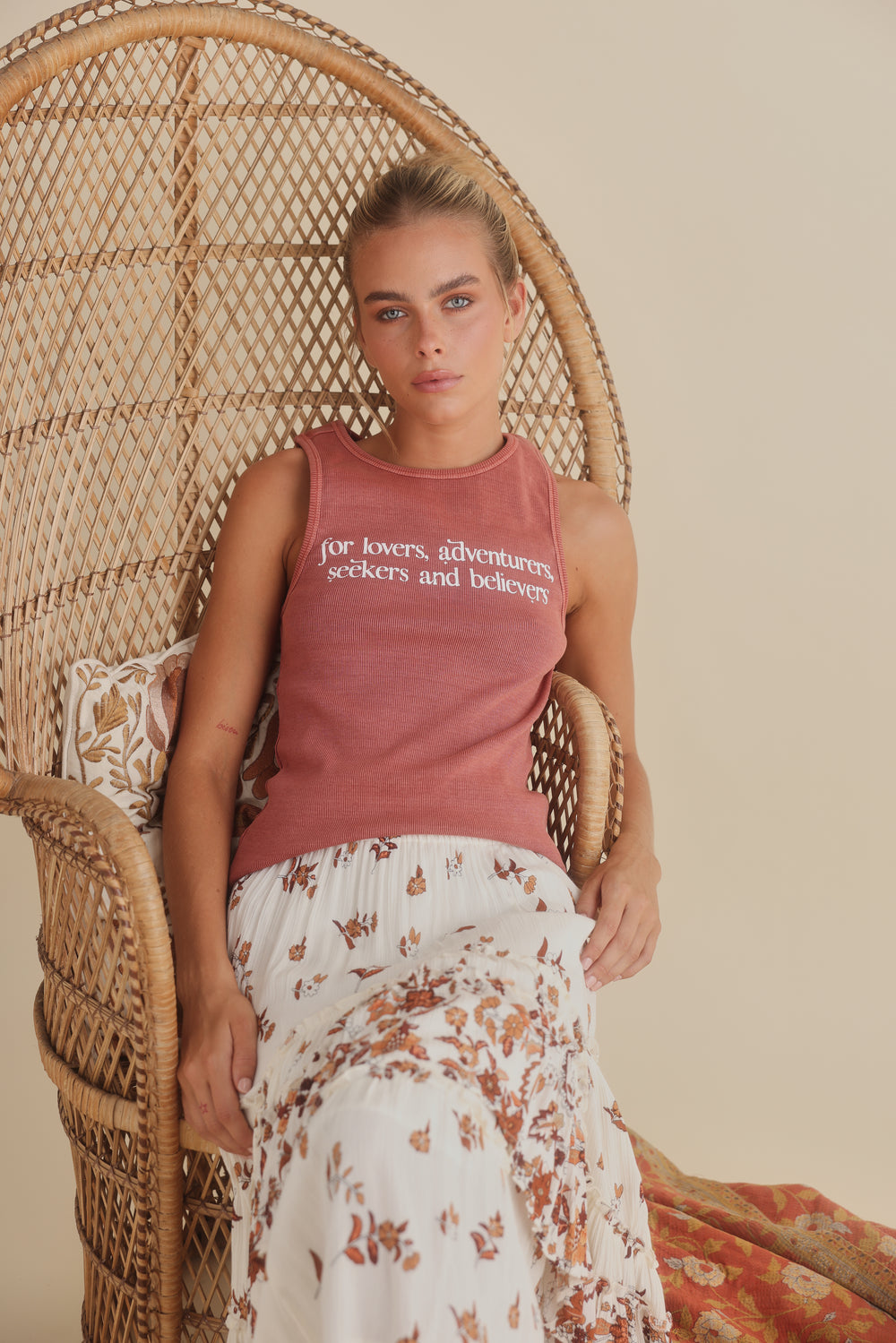 Talisman - Lovers Ribbed Tank Russet | TA24317-1