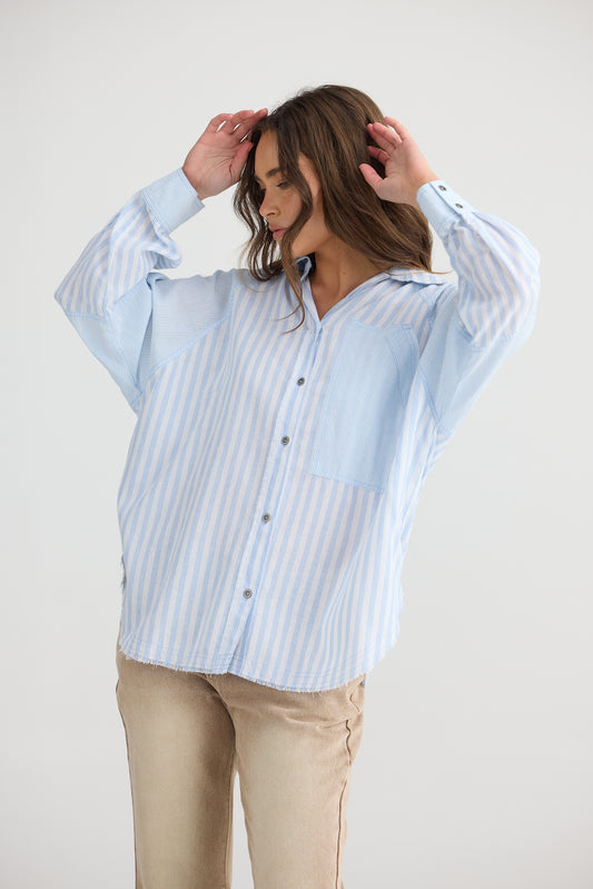Talisman - Yellowstone Shirt  | Denim Stripe TA25031-1