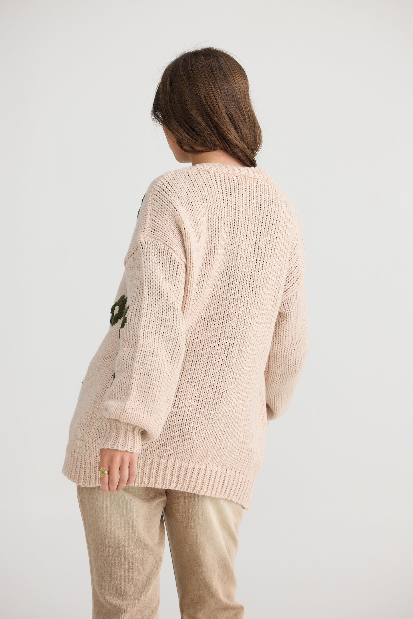 Talisman - Flower Child Cardi | Natural/Green TA25136-1