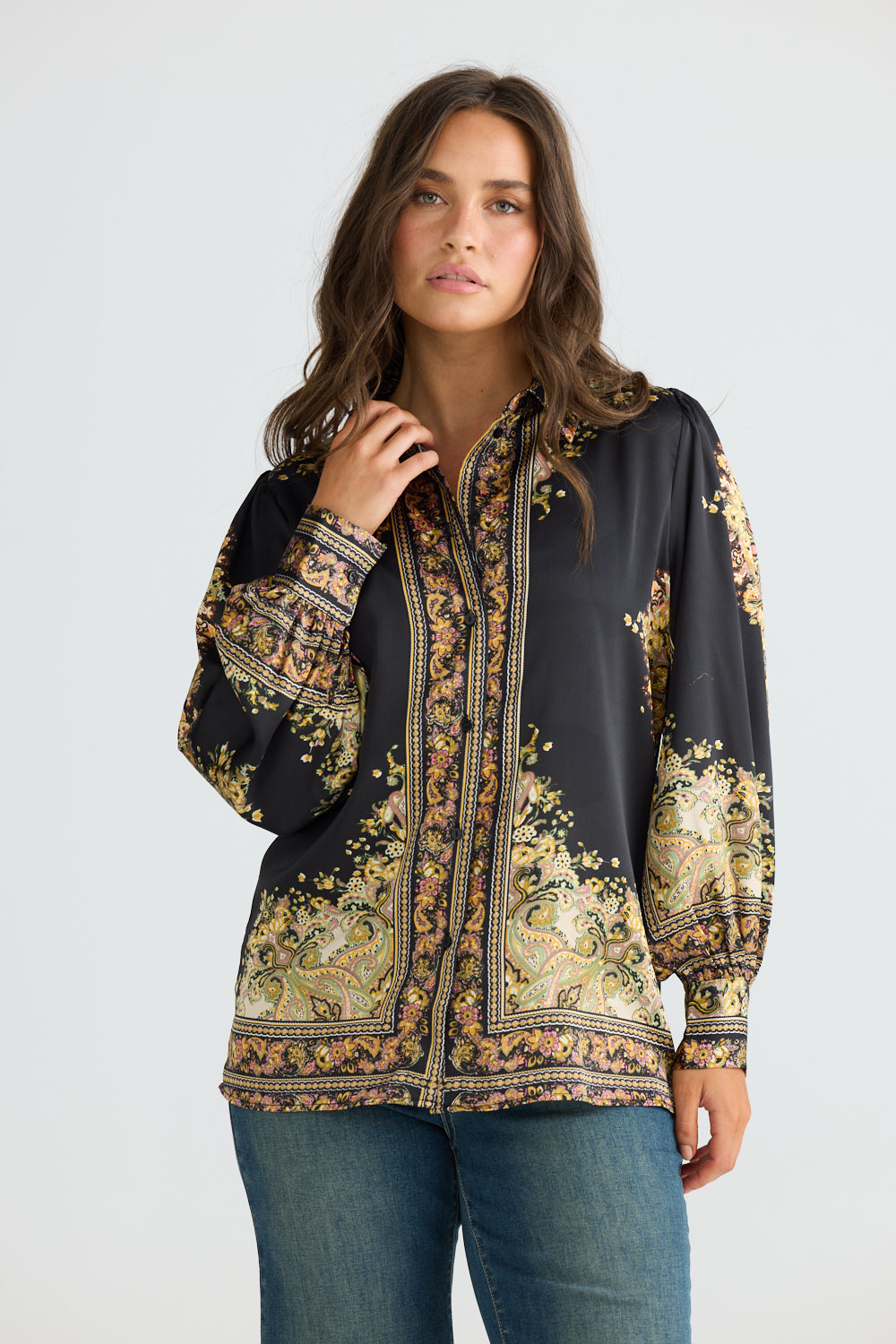 Talisman - Rune Shirt Black Paisley | TA26186-1