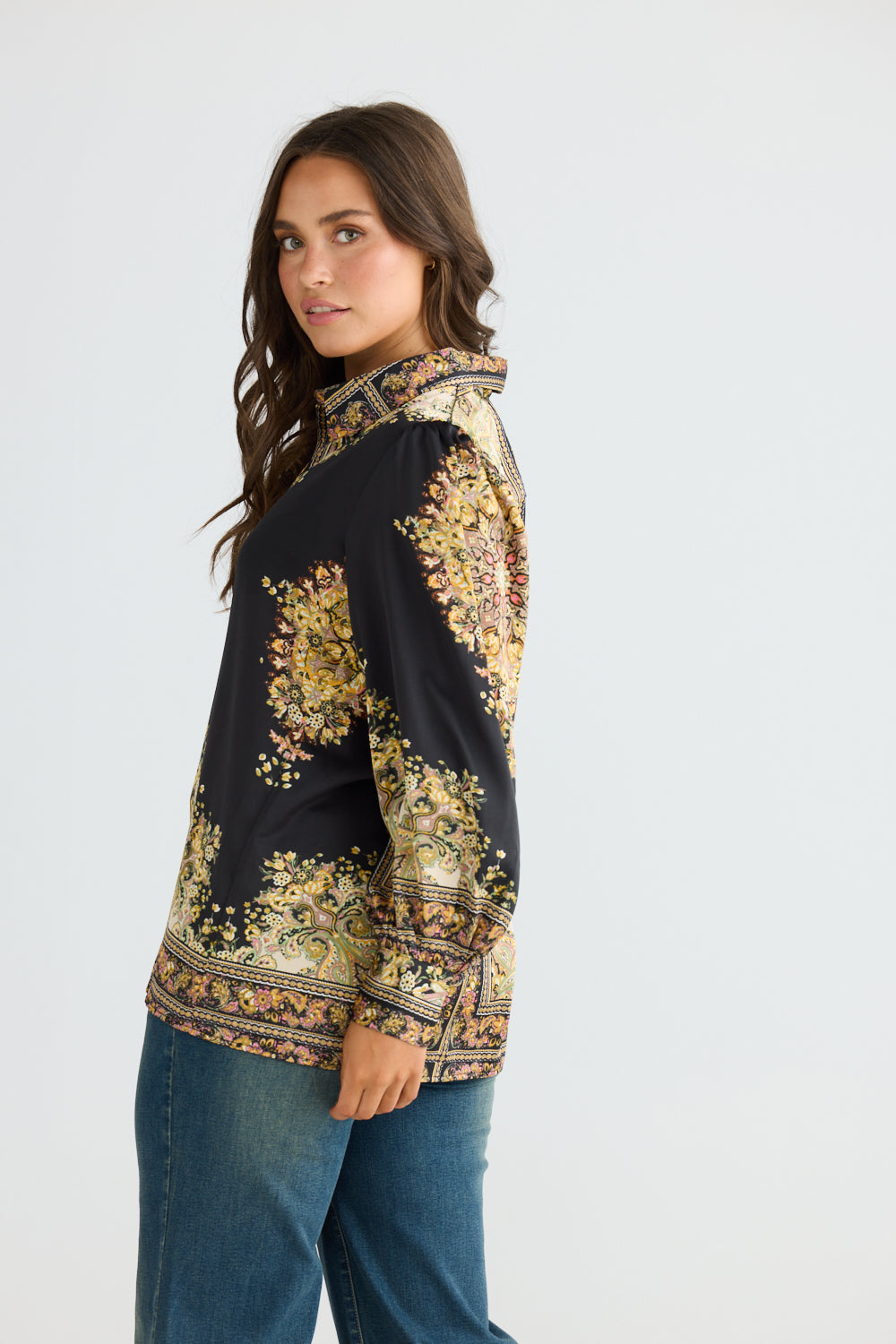 Talisman - Rune Shirt Black Paisley | TA26186-1