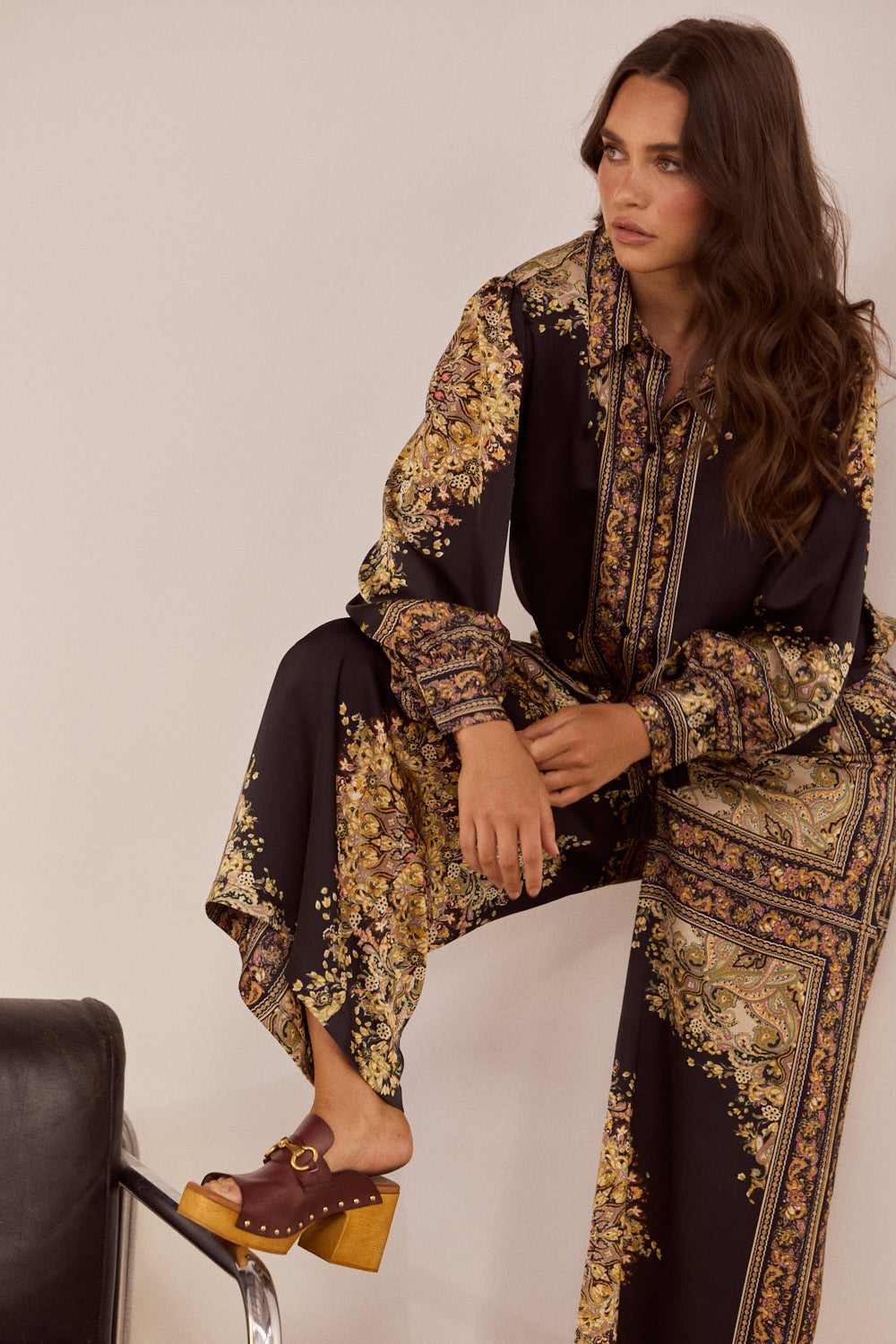 Talisman - Rune Shirt Black Paisley | TA26186-1