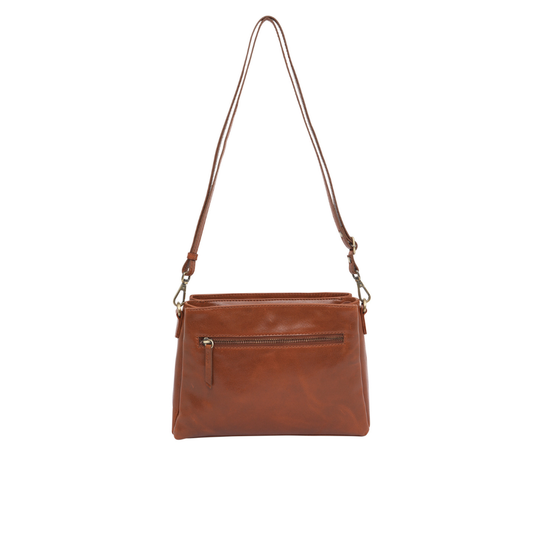 Modapelle - Leather Cross Body Bag | 6816TAN