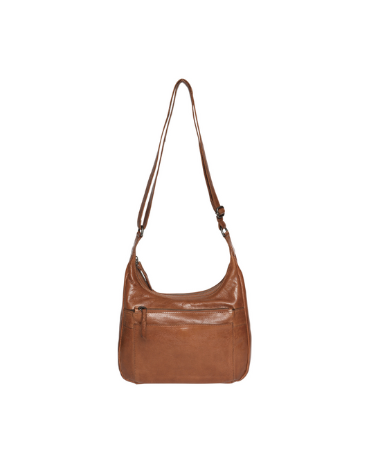 Modapelle - Soft Cow Leather Cross Body Bag | 7758TAN