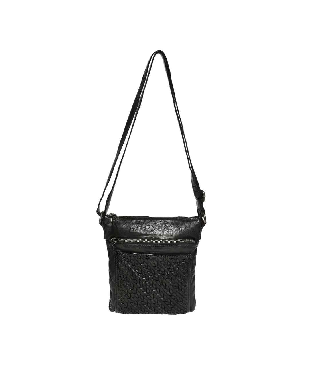 Modapelle - Cow VT Leather Cross Body Bag | 7768BLACK