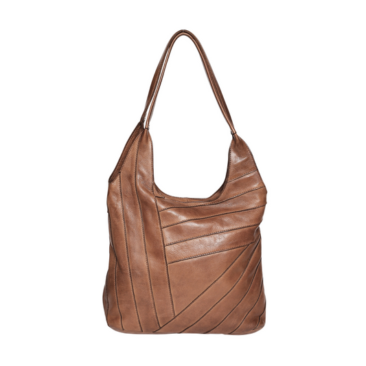 Modapelle - Cow Soft Leather Large Shoulder Bag | 7774TAN