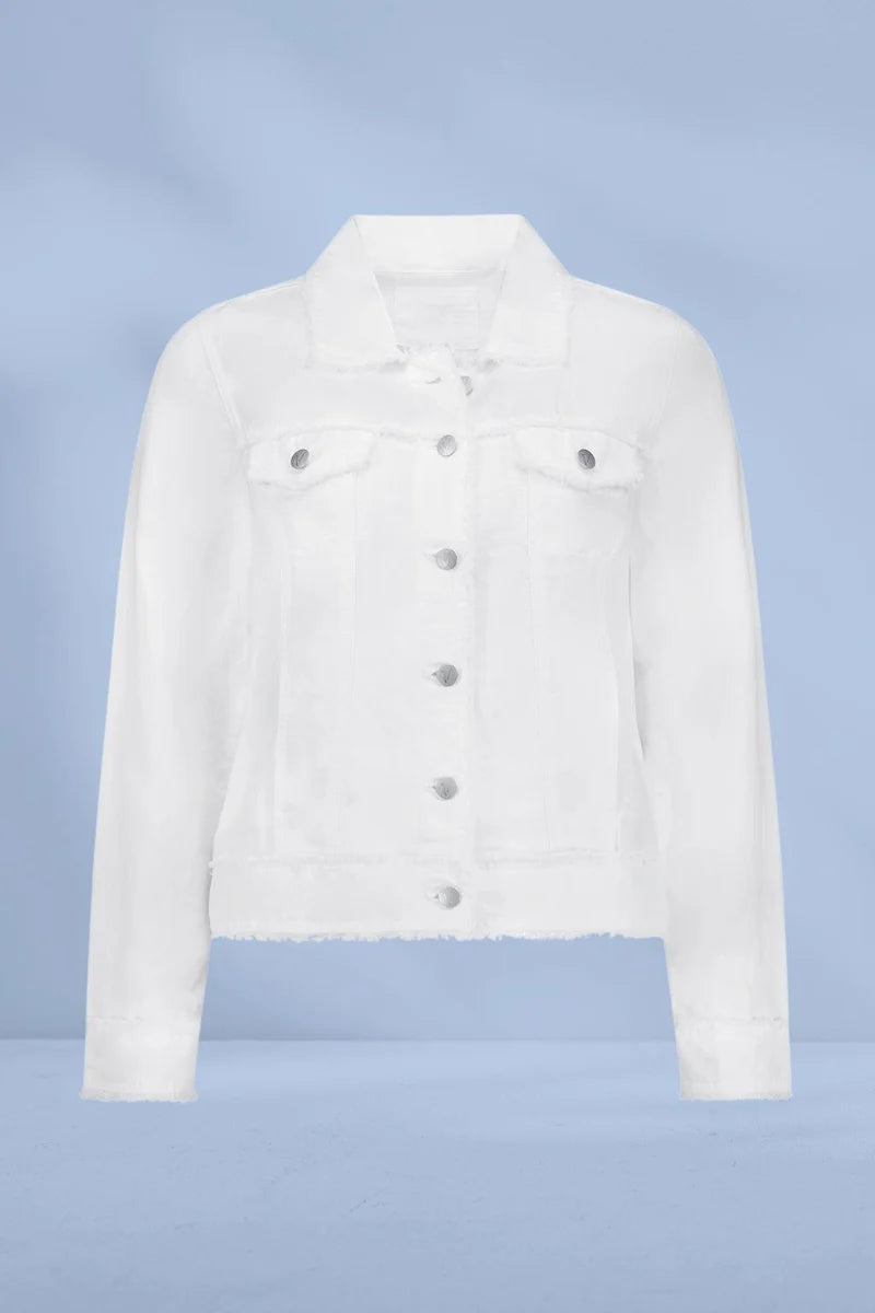 Vassalli - Linen Jacket With Frayed Seams - White 2026A