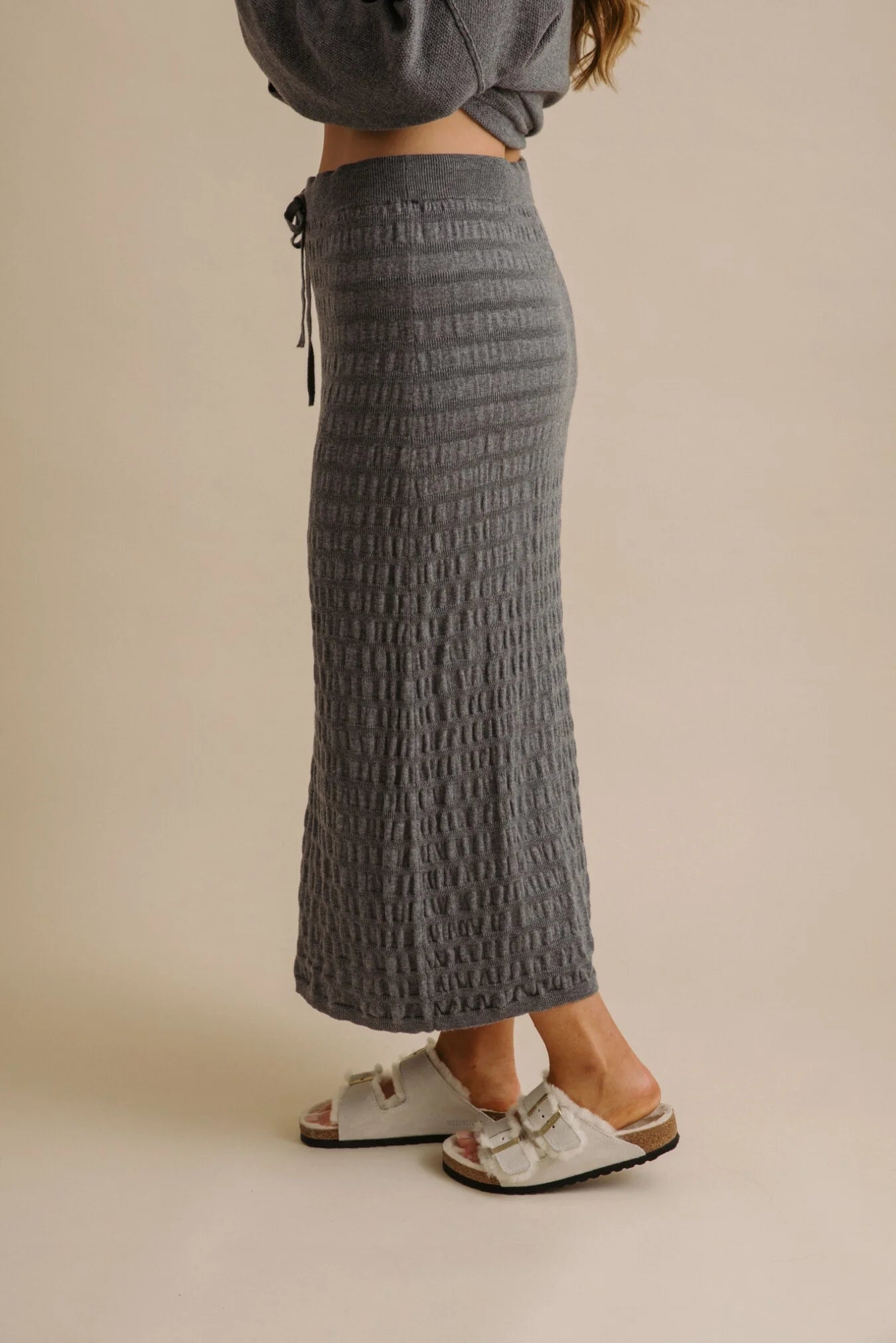 Talamaya - Waves Merino Cotton Pleat Skirt / TALW027