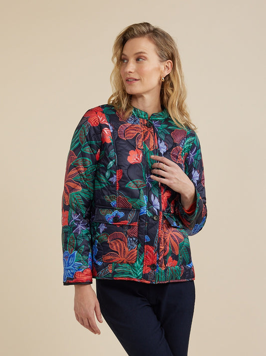 Yarra Trail - Jacket in Dark Floral Print | YT24W6204