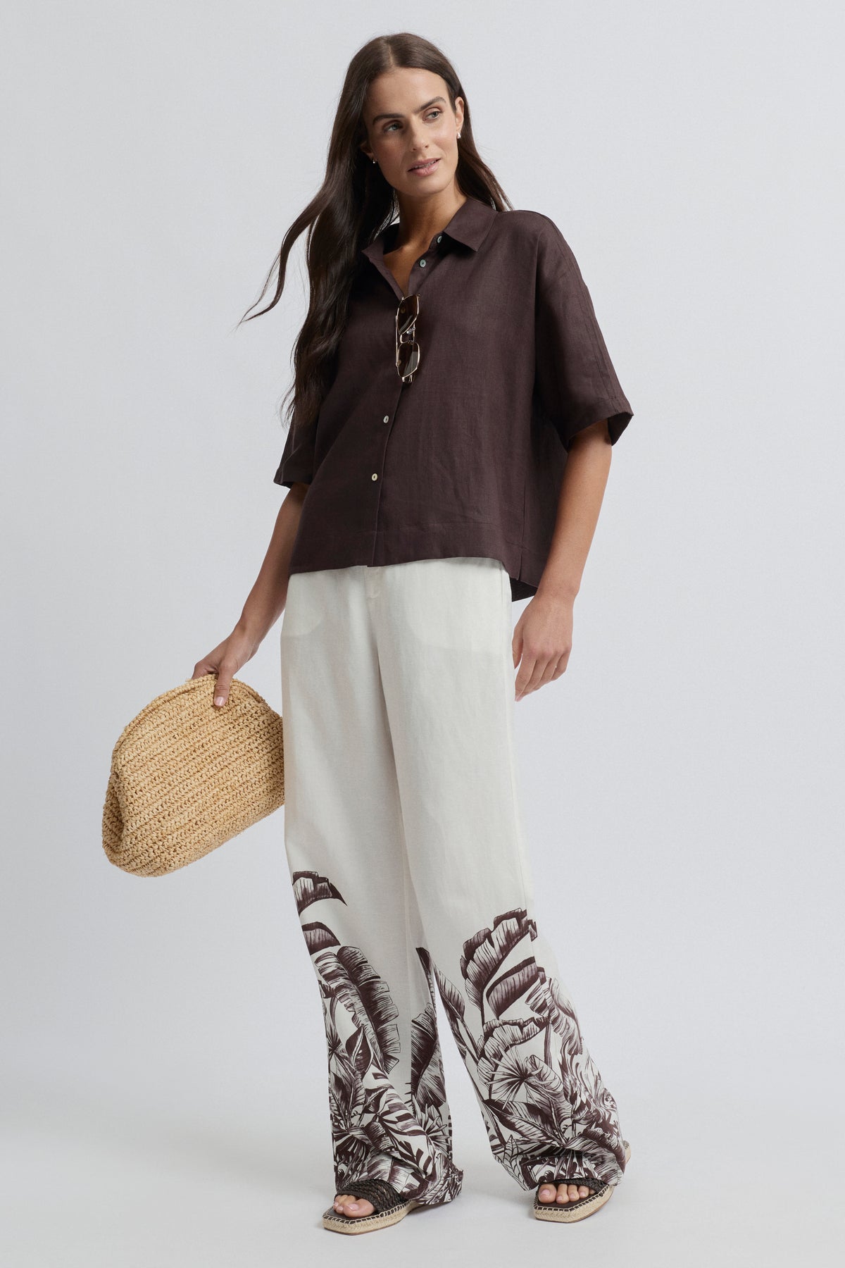 Yarra Trail - Tirari Essence Short Sleeve Linen Shirt | YTWN4388