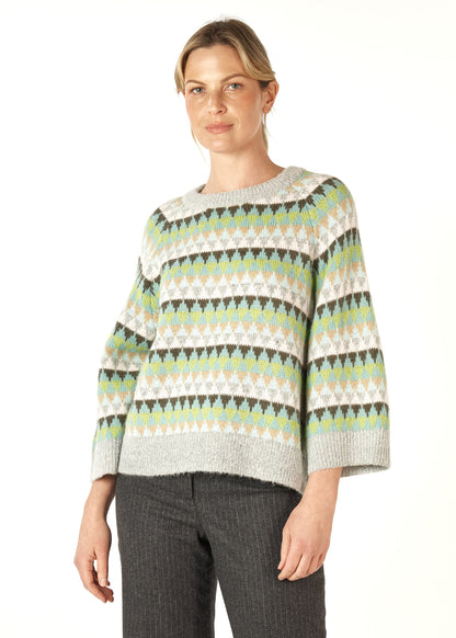 Zaket & Plover - Mohair Fairisle Jumper | ZP7109