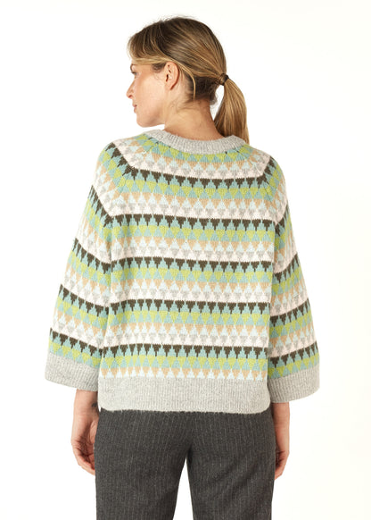 Zaket & Plover - Mohair Fairisle Jumper | ZP7109