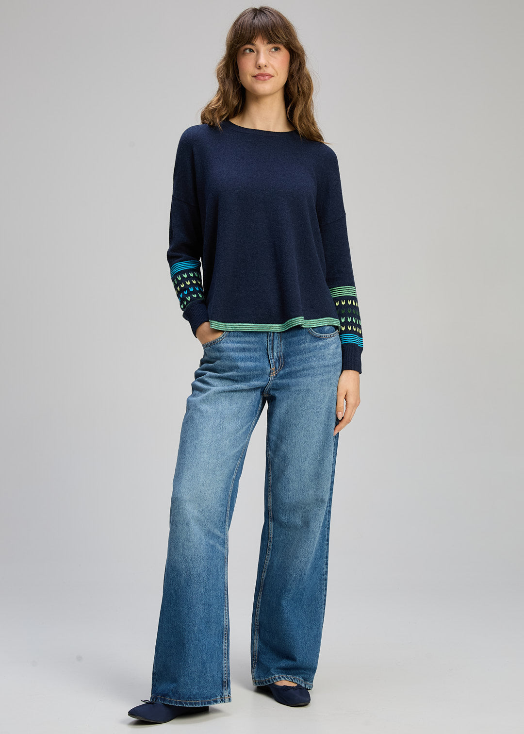 Zaket & Plover – Textured Swing Jumper ZP8126