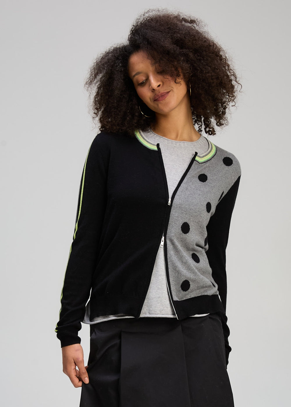 Zaket & Plover – Stripe Spot Zip Up ZP8135
