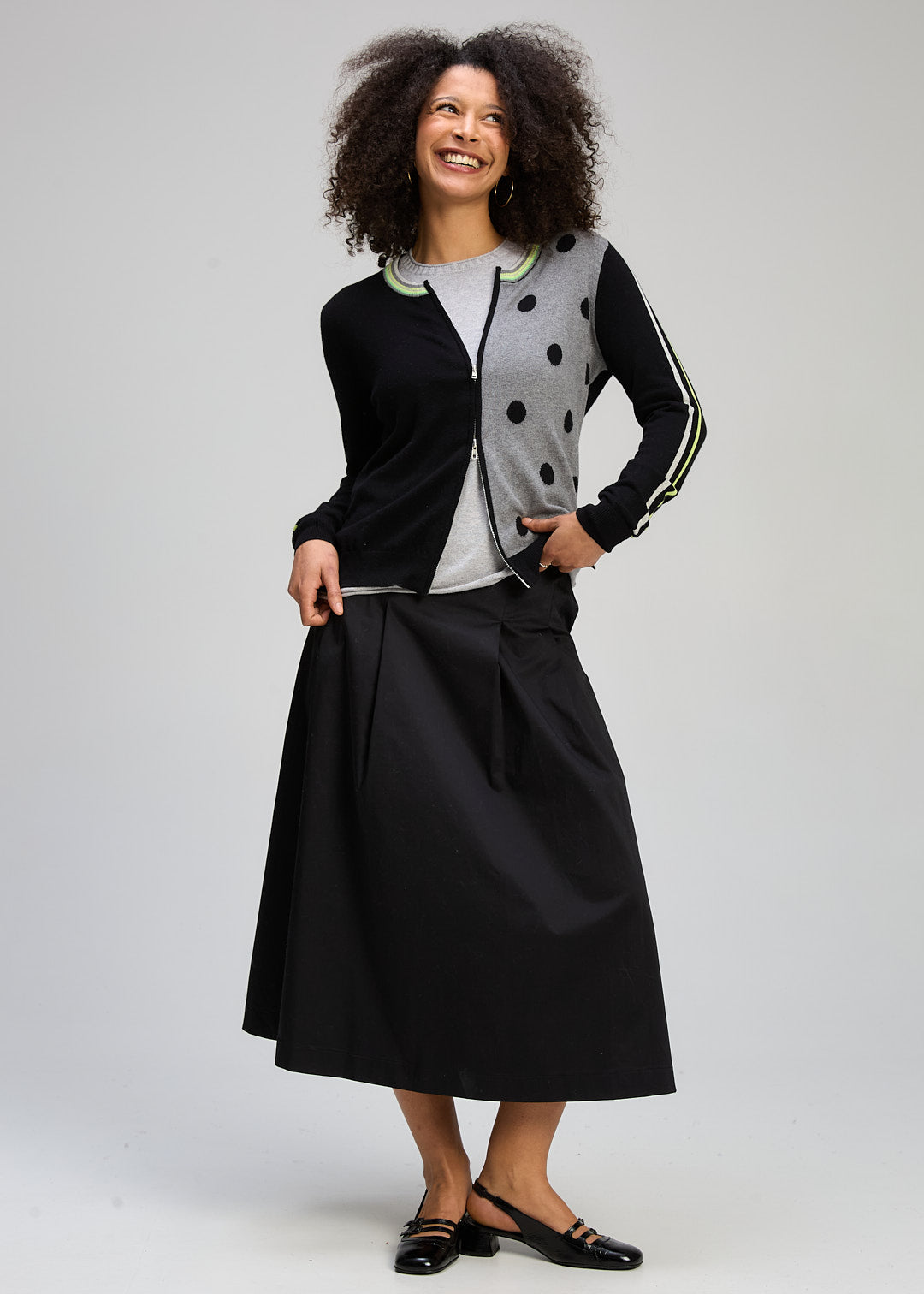 Zaket & Plover – Stripe Spot Zip Up ZP8135