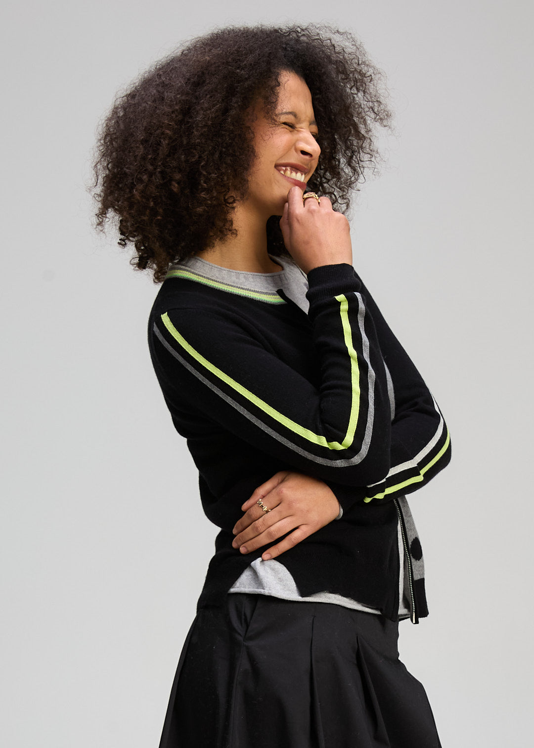 Zaket & Plover – Stripe Spot Zip Up ZP8135