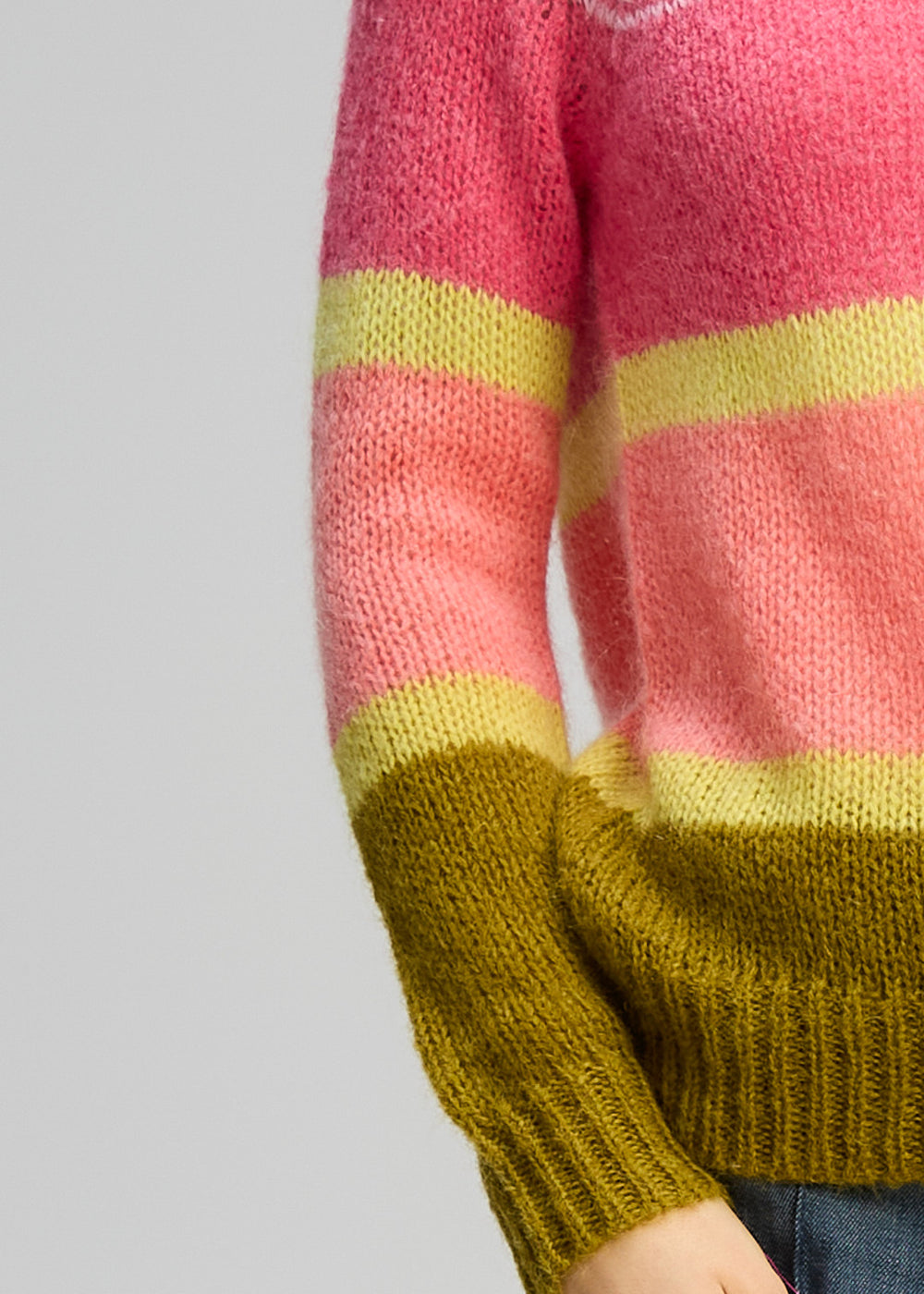 Zaket & Plover – Kid Mohair Lines Crew ZP8139