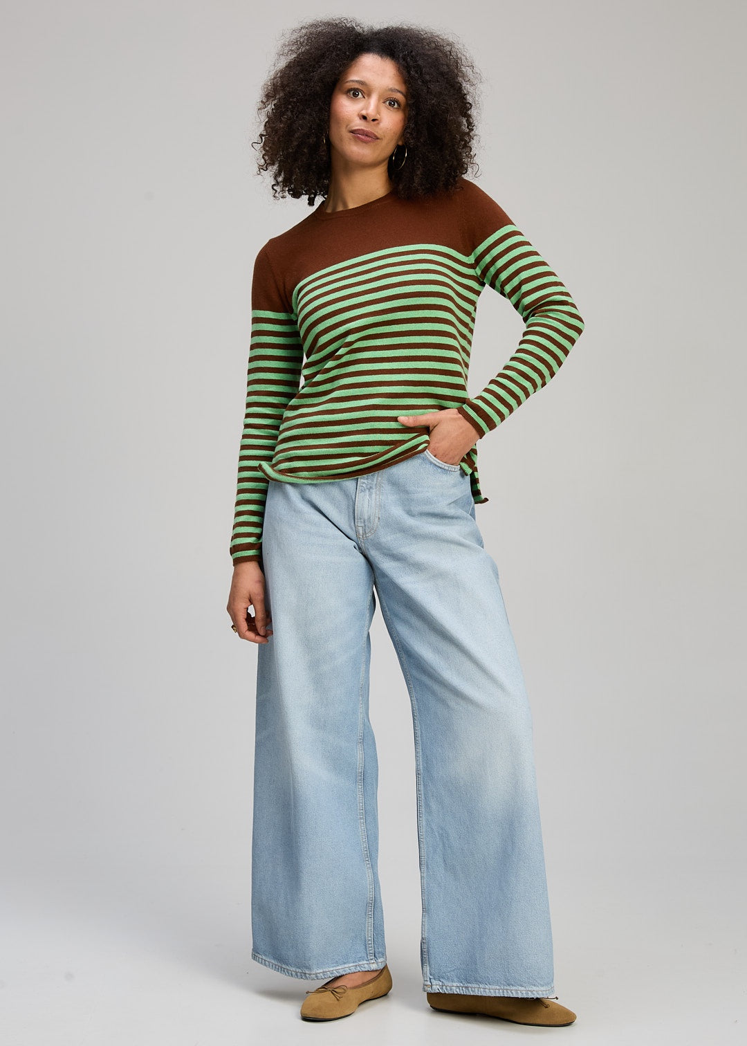 Zaket & Plover – Detail Stripe Crew ZP8143