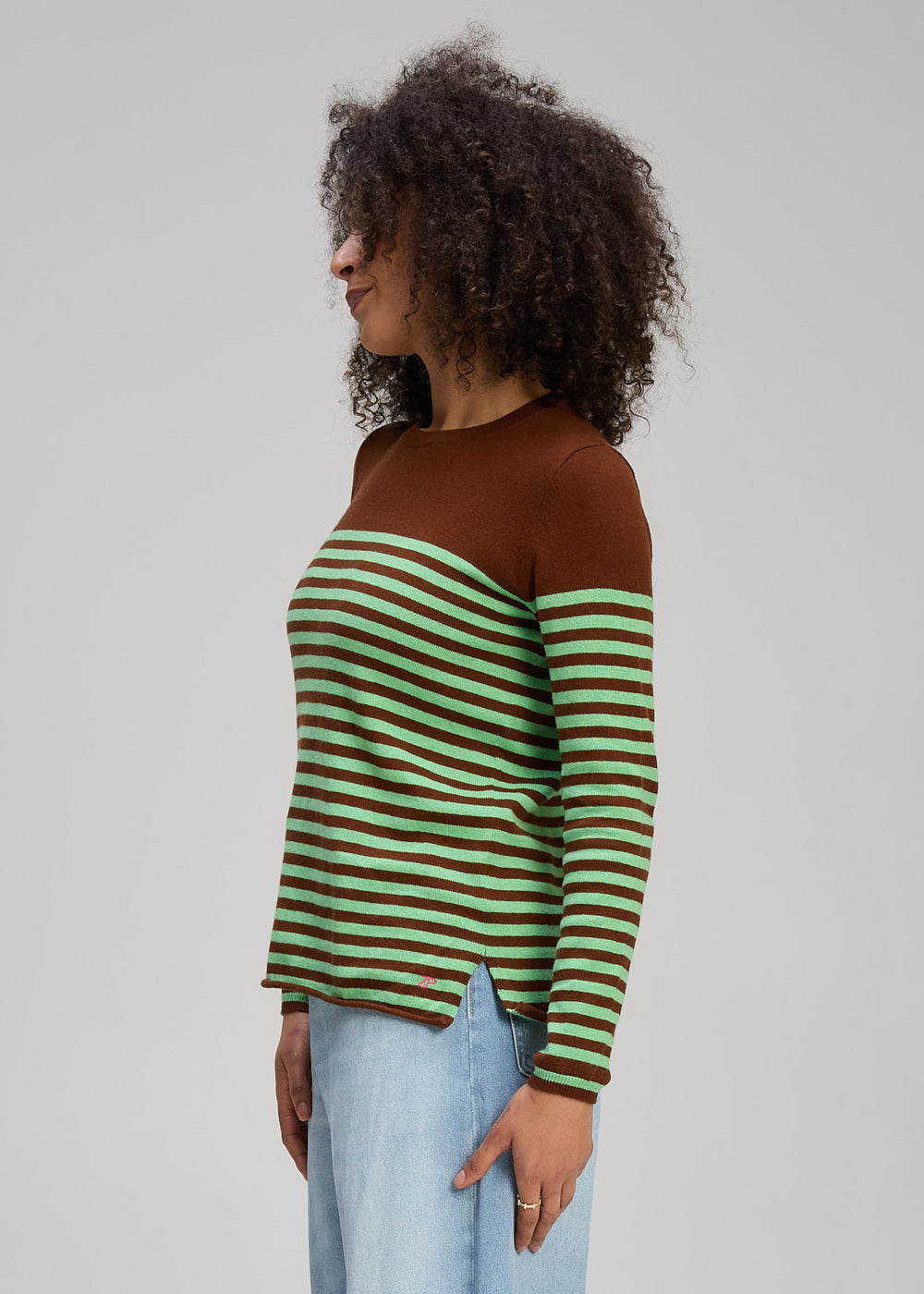 Zaket & Plover – Detail Stripe Crew ZP8143