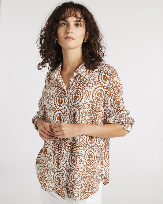 Yarra Trail - Boheme Classic Shirt Toffee | YT25S4178