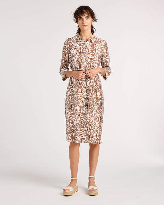 Yarra Trail - Boheme Dress Toffee | YT25S9545