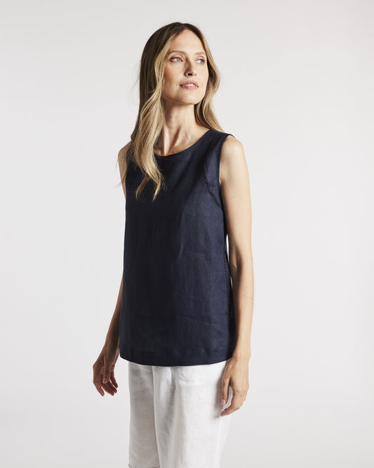 Yarra Trail - Carina Tank Navy | YT25S4192