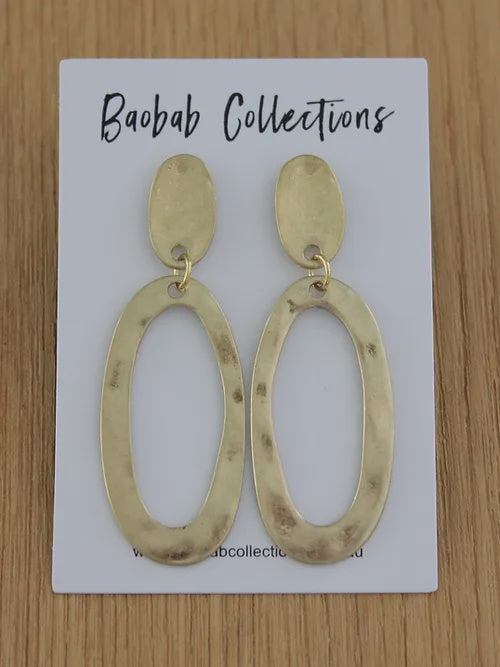 Baobab - Oval Earring Gold | LEOV2