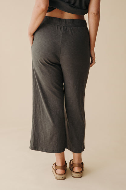 Talamaya - Seascape Organic Cotton Flow Pant Black Sand | 7SAT05