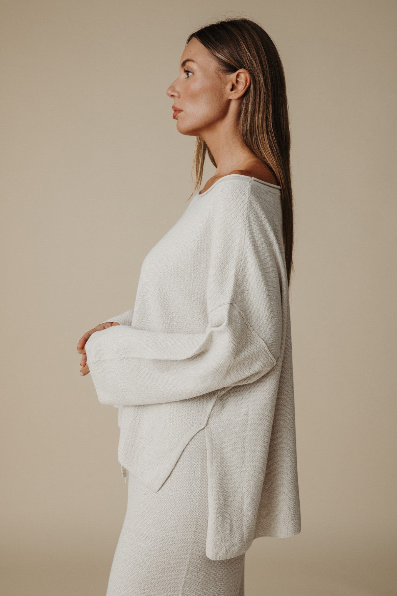 Talamaya - Retreat Cotton Twist Pullover Silver x Salt | 7SKT10