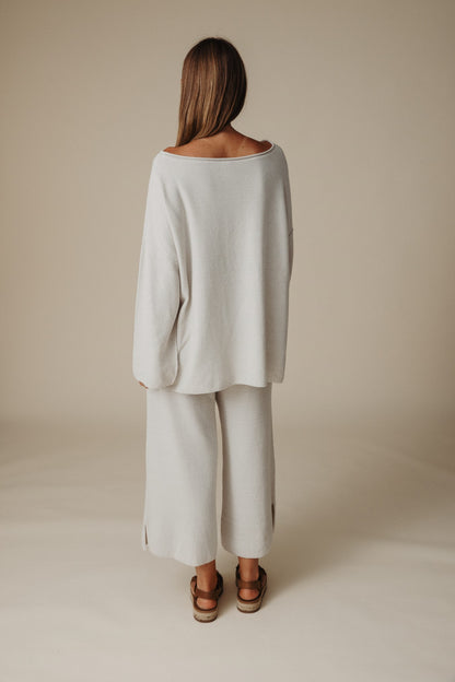 Talamaya - Retreat Cotton Twist Pullover Silver x Salt | 7SKT10