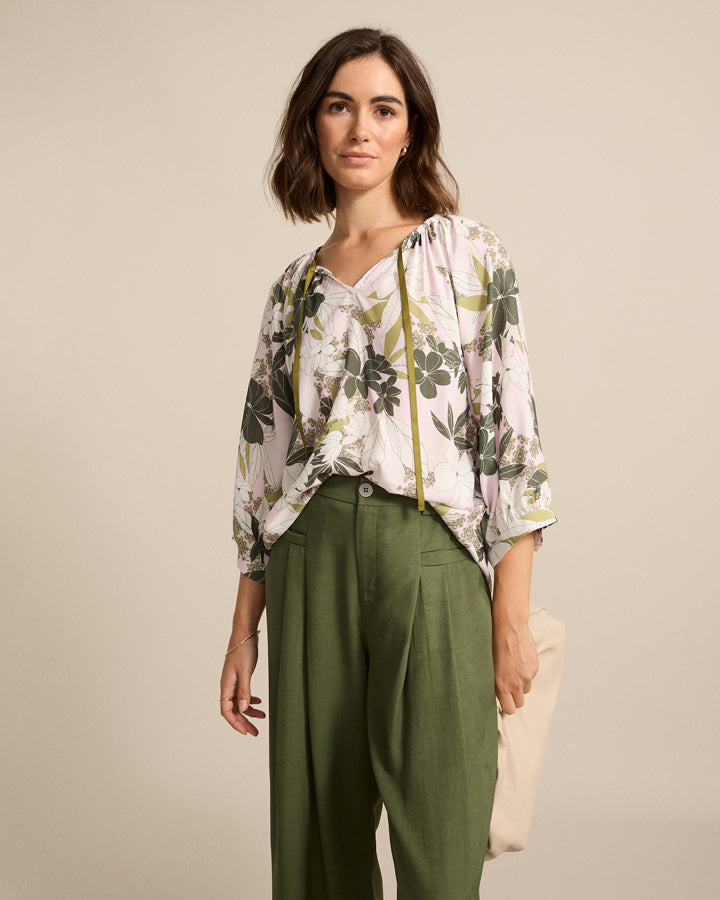 Marco Polo - Floral Mosaic Top | YTMS54665