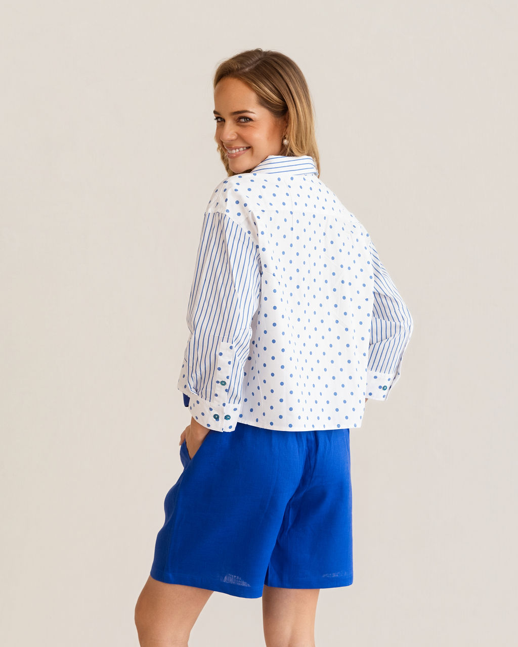 Kaleido - 100% Linen Tie Front Shorts | K332