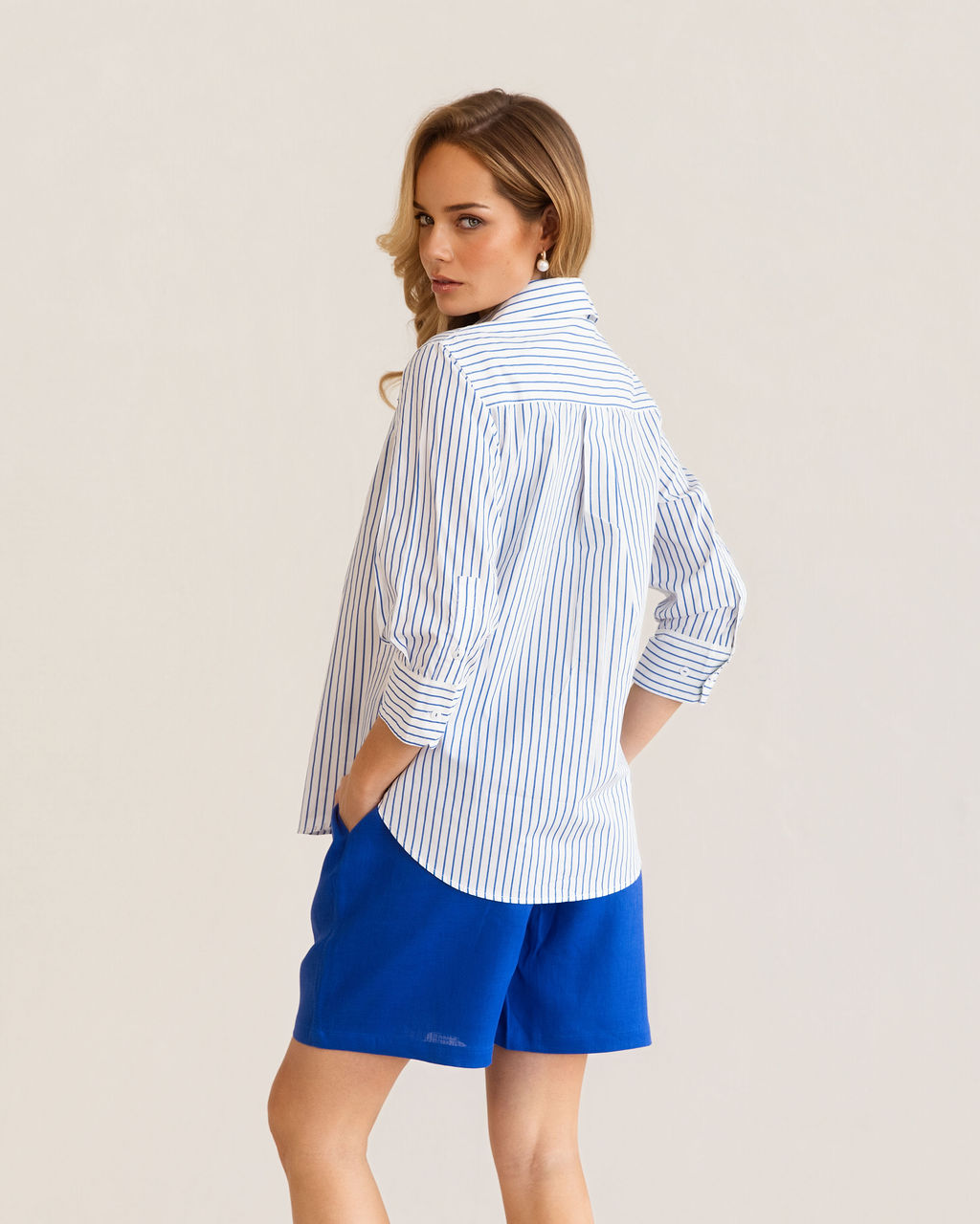 Kaleido - 100% Cotton 3/4 Sleeve Shirt | K349