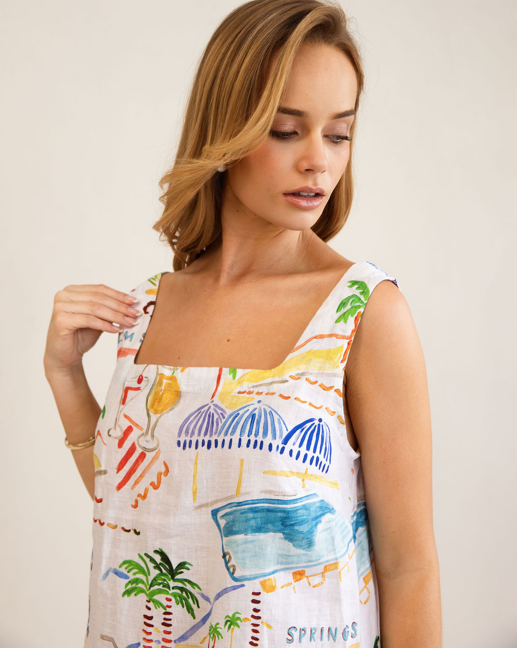Kaleido - 100% Linen Shift Dress| K309