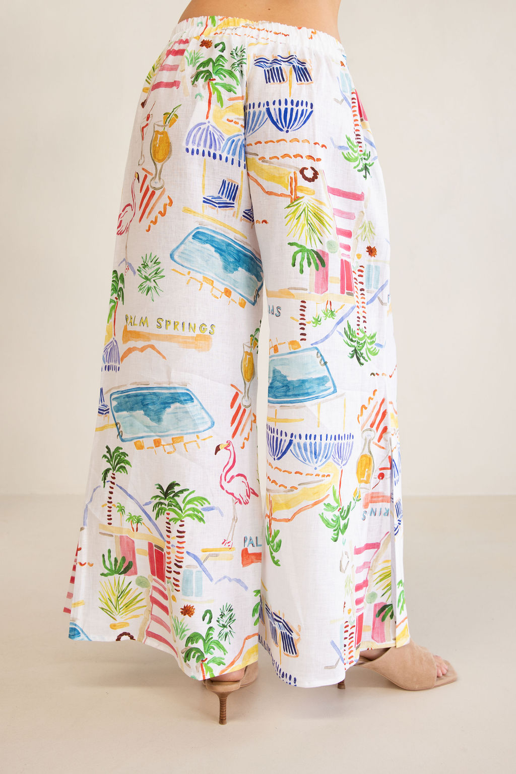 Kaleido - 100% Linen Split Leg Pant | K310