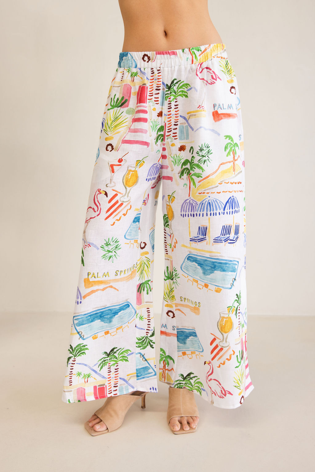 Kaleido - 100% Linen Split Leg Pant | K310