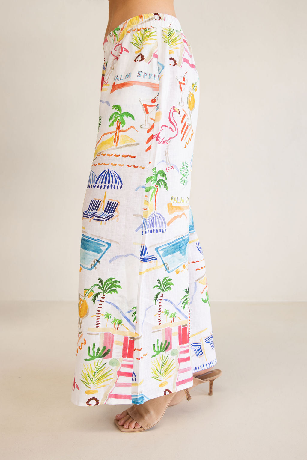 Kaleido - 100% Linen Split Leg Pant | K310