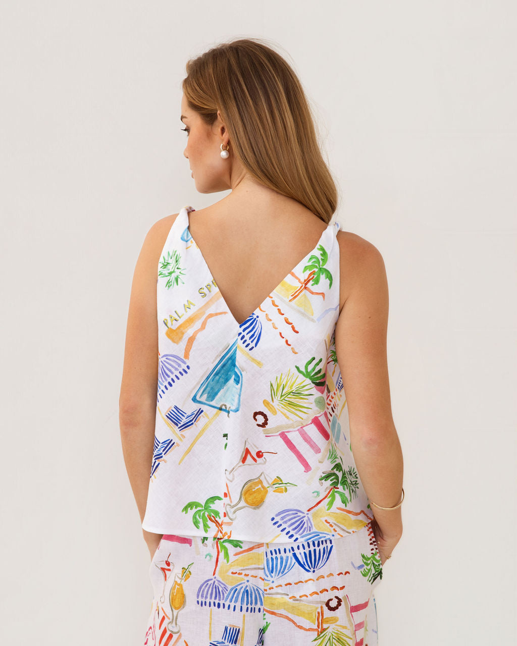 Kaleido - 100% Linen Twisted Tank | K305