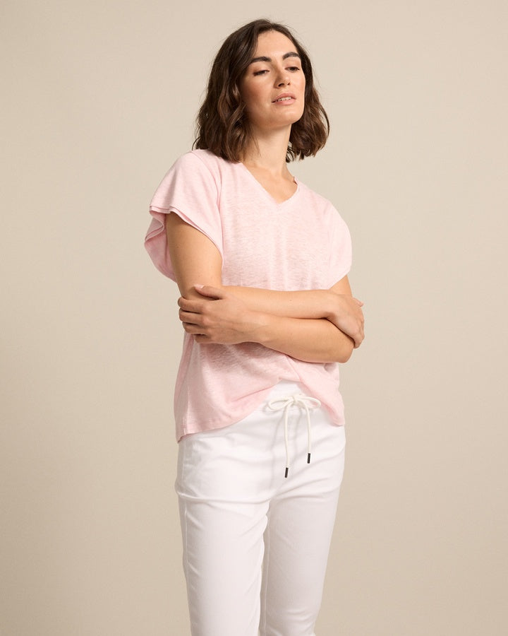 Marco Polo - Linen Jersey Tee Pink Salt | YTMS57462