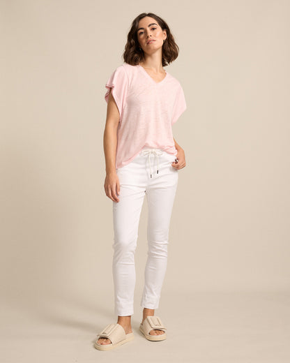 Marco Polo - Linen Jersey Tee Pink Salt | YTMS57462