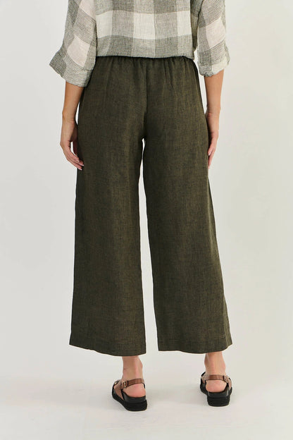 Naturals - Linen Pants Licorice | GA398