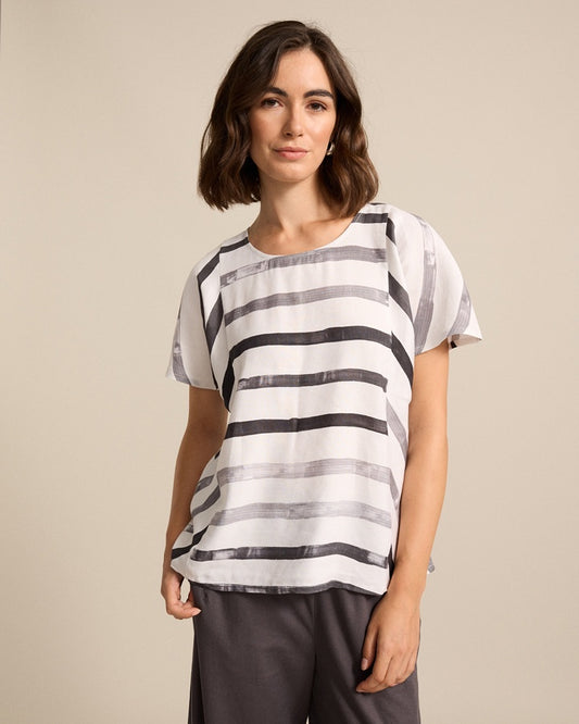 Marco Polo - S/S Brushed Stripe Top | YTMS54683